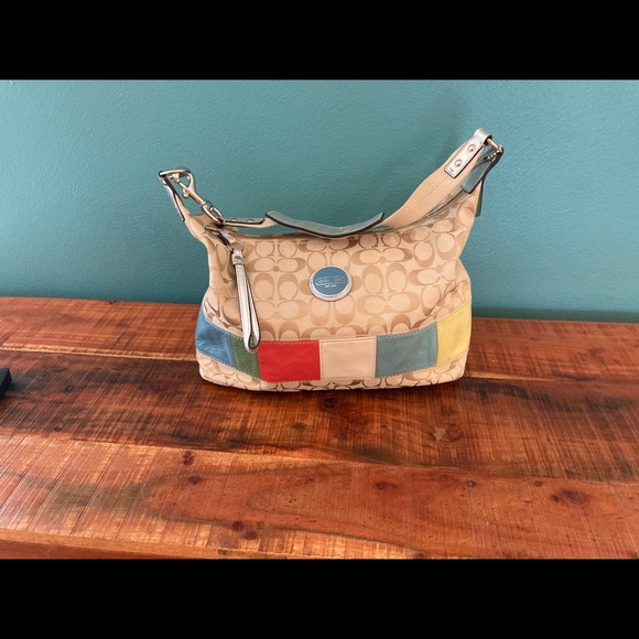 Signature Coach Patchwork Stripe Purse - Picture 6 of 6